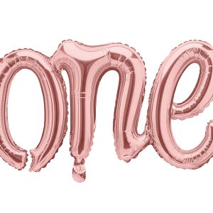 Foil balloon One, 66x37cm, rose gold