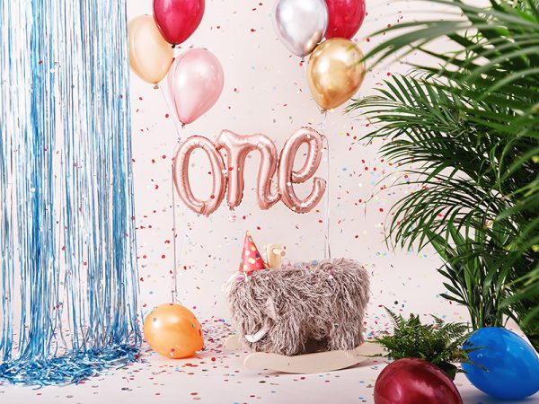 Foil balloon One, 66x37cm, rose gold