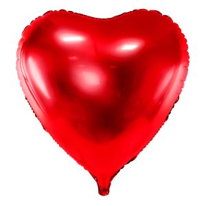 Foil balloon Heart, 72x73cm, red