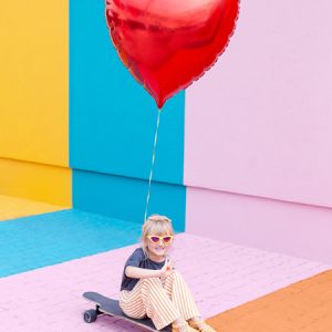 Foil balloon Heart, 72x73cm, red