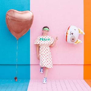 Foil balloon Heart, 72x73cm, rose gold