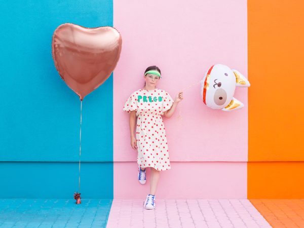 Foil balloon Heart, 72x73cm, rose gold