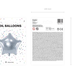 Foil balloon Star, 70cm, silver