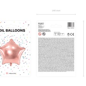 Foil balloon Star, 70cm, rose gold