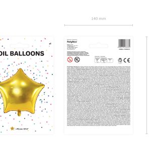 Foil balloon Star, 70cm, gold