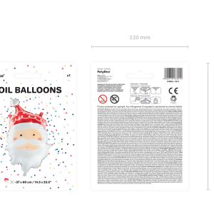 Foil balloon Santa, mix, 50x70 cm