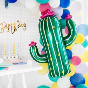 Foil balloon Cactus, 60x82cm, mix