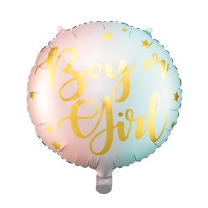Foil balloon Boy or Girl, 35cm, mix