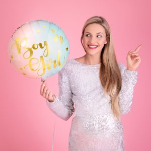 Foil balloon Boy or Girl, 35cm, mix