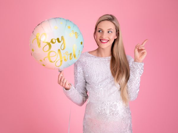 Foil balloon Boy or Girl, 35cm, mix