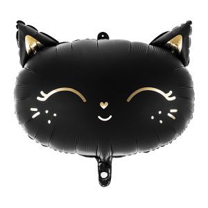 Foil Balloon Cat, 48x36cm, black