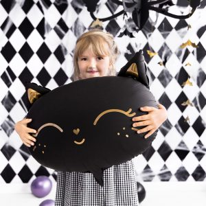 Foil Balloon Cat, 48x36cm, black
