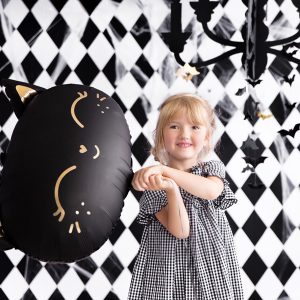 Foil Balloon Cat, 48x36cm, black