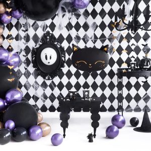 Foil Balloon Cat, 48x36cm, black