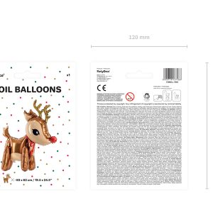 Foil balloon Reindeer, 50x62cm, mix