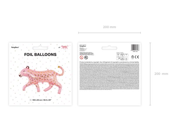 Foil Balloon Leopard, 114x80 cm, mix