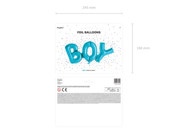 Foil Balloon Boy, 67x29cm, blue