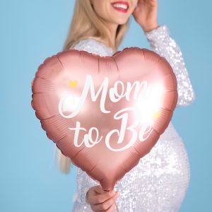 Foil balloon Mom to Be, 35cm, pink