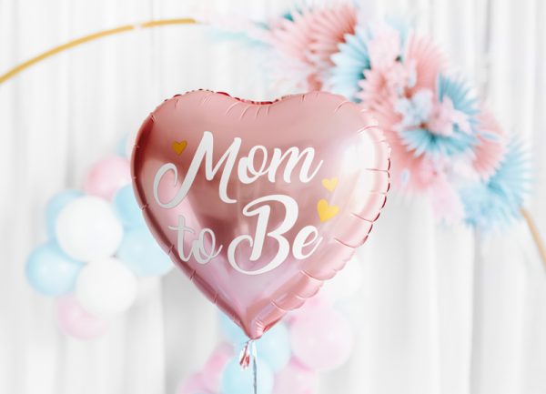 Foil balloon Mom to Be, 35cm, pink
