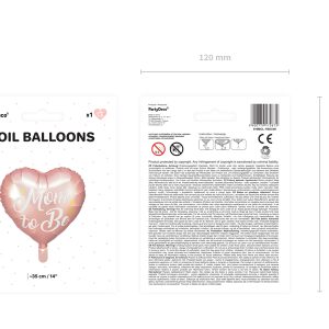 Foil balloon Mom to Be, 35cm, pink