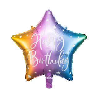 Foil balloon Happy Birthday, 40cm, mix