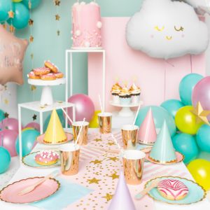 Foil balloon Happy Birthday, 40cm, light powder pink