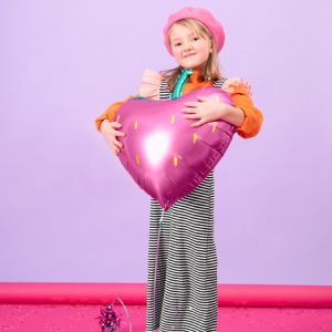 Foil balloon Strawberry, 42x45cm, mix