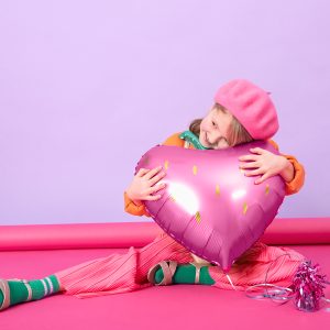 Foil balloon Strawberry, 42x45cm, mix