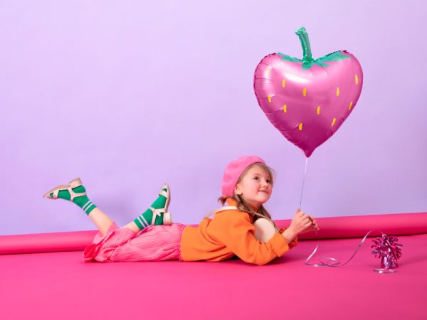 Foil balloon Strawberry, 42x45cm, mix