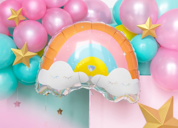 Foil balloon Rainbow, 55x40cm, mix