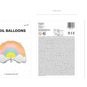 Foil balloon Rainbow, 55x40cm, mix