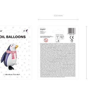 Foil balloon Penguin, 29x42cm, mix