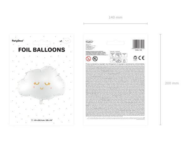 Foil Balloon Cloud, 51x35.5cm, mix