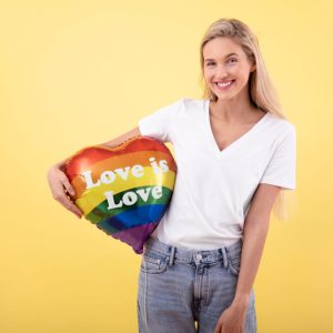 Foil balloon Love is Love, 35cm, mix