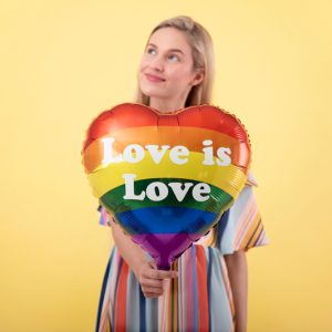 Foil balloon Love is Love, 35cm, mix