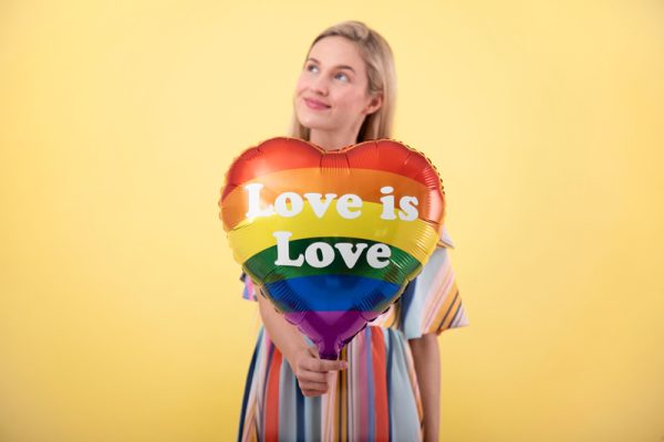 Foil balloon Love is Love, 35cm, mix