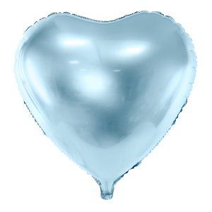 Foil Balloon Heart, 45cm, sky-blue
