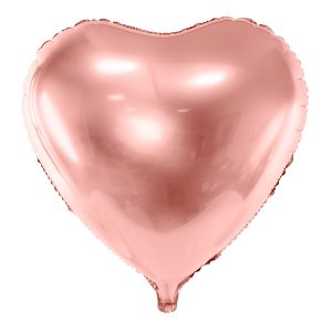 Foil Balloon Heart, 45cm, rose gold