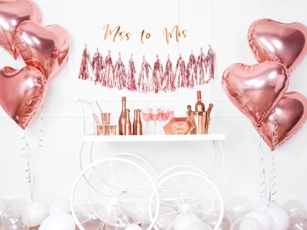 Foil Balloon Heart, 45cm, rose gold