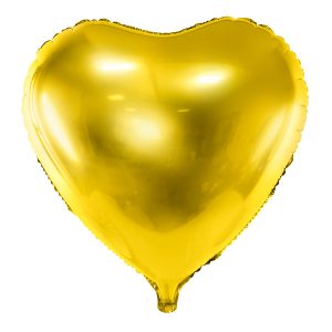 Foil Balloon Heart, 45cm, gold