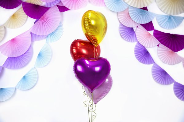 Foil Balloon Heart, 45cm, gold
