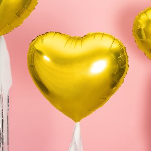 Foil Balloon Heart, 45cm, gold