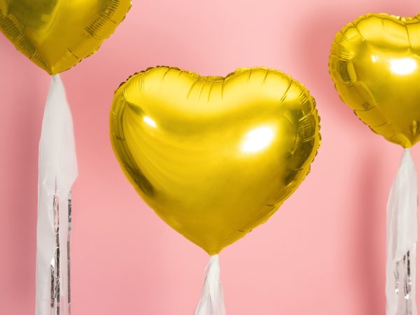 Foil Balloon Heart, 45cm, gold