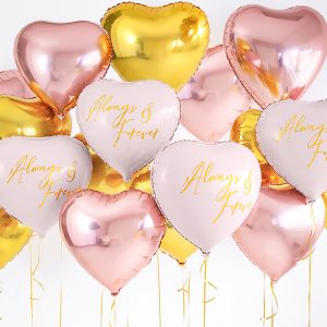 Foil Balloon Heart, 45cm, gold