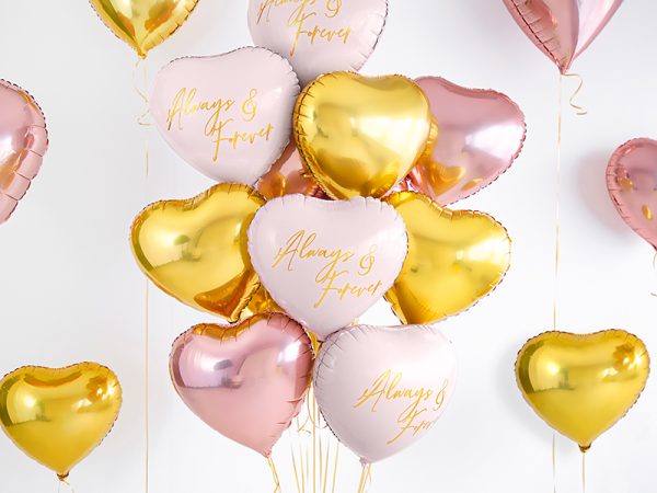 Foil Balloon Heart, 45cm, gold