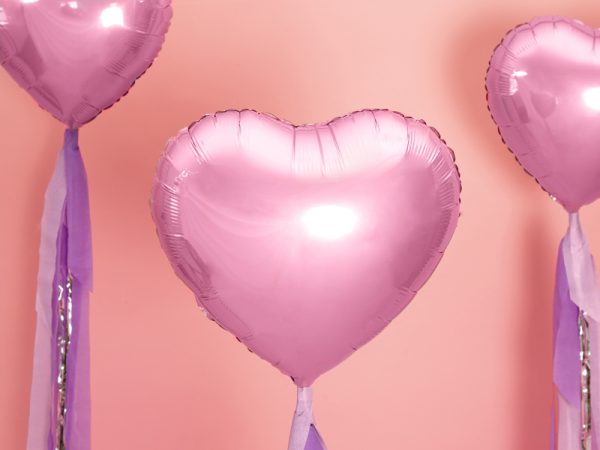 Foil Balloon Heart, 45cm, light pink