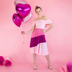 Foil Balloon Heart, 45cm, light pink