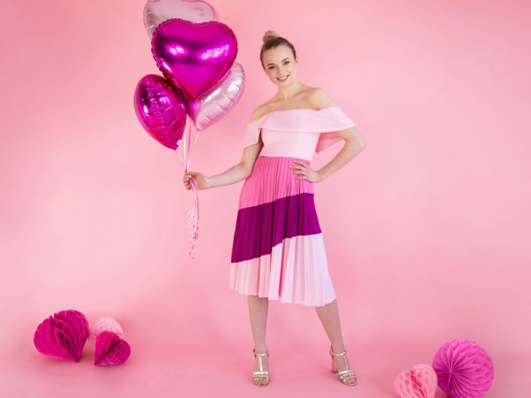 Foil Balloon Heart, 45cm, light pink