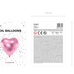 Foil Balloon Heart, 45cm, light pink