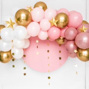 Balloon garland - pink, 200cm (1 pkt / 60 pc.)